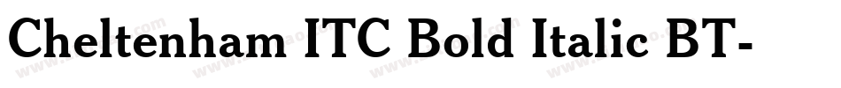 Cheltenham ITC Bold Italic BT字体转换